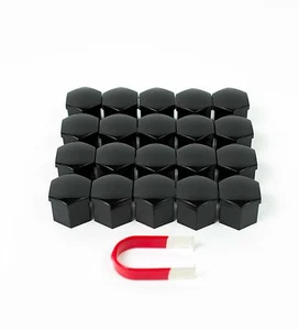Land Rover Range Rover Evoque Wheel Nut Covers / Lug Nut Covers - Glossy Black - Picture 1 of 3
