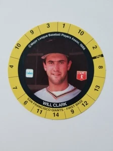 Discos de jugador de béisbol Will Clark 1989 Cadaco #sin gigantes de San Francisco - Imagen 1 de 2