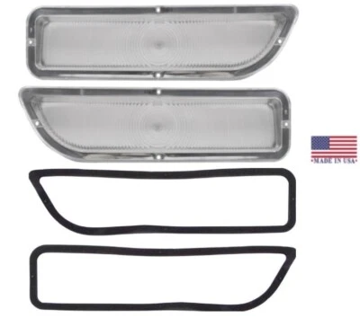 Trim Parts Clear Parking Light Lens Set For 1962-1966 GMC Pickup Trucks - Image 1 of 4