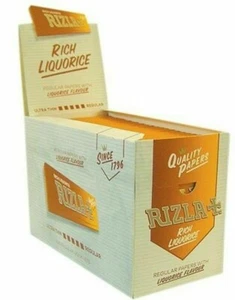 RIZLA RICH LICORICE LIQUORICE REGULAR Cigarette Hand Rolling Papers - CHOOSE QTY - Picture 1 of 6