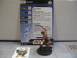 =Star Wars Miniaturas CABALLEROS DE LA VIEJA REPÚBLICA Entrecerrar los ojos 9/60 con tarjeta = - Imagen 1 de 1