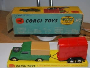 Corgi Gift Set No 2 . Landrover with Rice's Pony Trailer. 1963. Mint Condition.  - Picture 1 of 9
