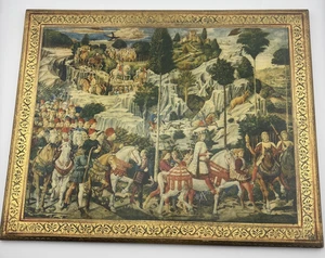 Florentiner Italienische Gold Vergoldet Plakette Die Reise der Heiligen Drei Könige Vintage F. Alinari - Bild 1 von 10