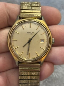 Orologio Vintage Brixon Gents Incabloc Meccanico 37mm Data Funziona Ottimo - Foto 1 di 12