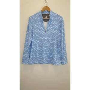 Johnnie O Blue Jeffe Polo Lightweight Performance 1/4 Zip Malibu Youth Size 16 - Picture 1 of 10