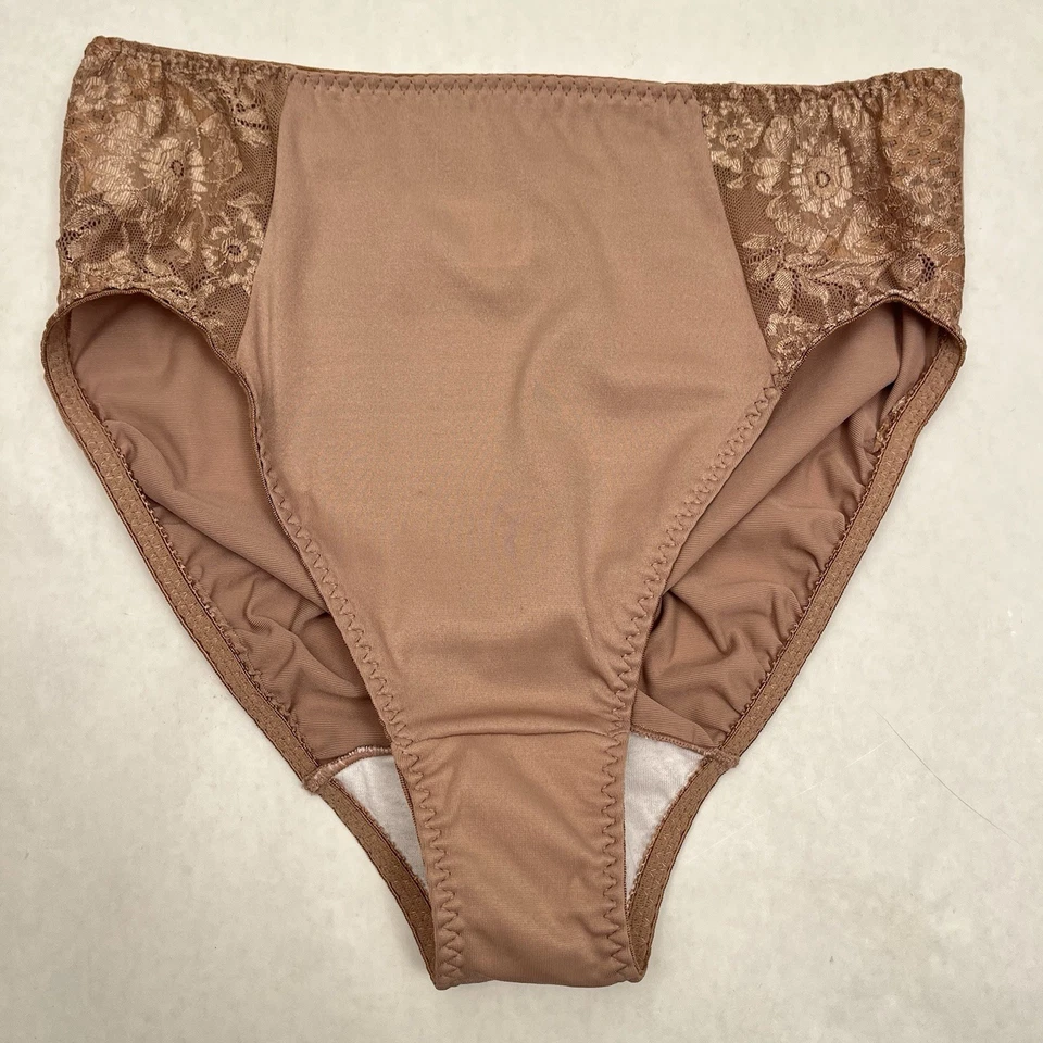 Bragas hasta el muslo Olga Mocha nuevas sin etiquetas con ribete de encaje talla XL Foto 1 de 3