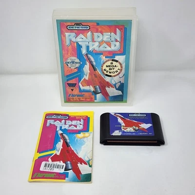 Raiden Trad (Sega Genesis) in Case (Game & Manual) TESTED - Image 1 of 4