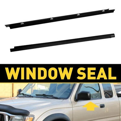 Restricción climática para cinturón de ventana de puerta delantera 2 piezas para Toyota Tacoma 1995-2004 ED Foto 1 de 4