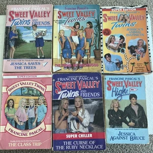 Sweet Valley High Twins Books Rare Super Edition Chiller Original Vintage 90s x6 - Picture 1 of 13