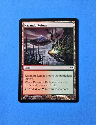 1x Kazandu Refuge Zendikar 2009 Mtg Magic Gathering Card Dual Land Mana 217 - Image 1 of 2