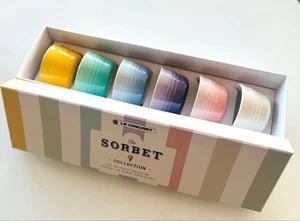 Juego de 6 mini latas de ron sorbete Le Creuset con caja 6 colores gres COMO NUEVO - Imagen 1 de 3