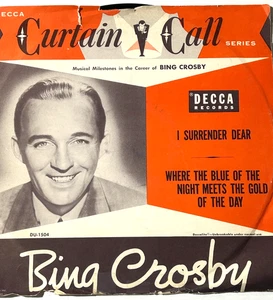 Bing Crosby DECCA 78RPM Promo - Surrender Dear / Blue of the Night Meets Gold - Picture 1 of 3