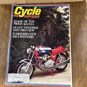 Cycle Magazine September 1973 750 Agusta  Triumph Honda 250 Indian Motorcycle - Foto 1 di 10
