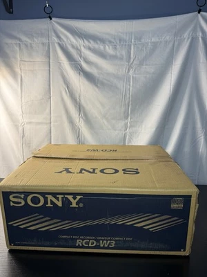 Sony RCD-W3 CD Player Recorder CD-R Music Disc Dual Tray no Remote - Image 1 of 4