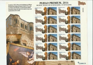España Pliego Premium 2 2014 Museo de Guadalajara Palacio Palace MNH - Bild 1 von 1
