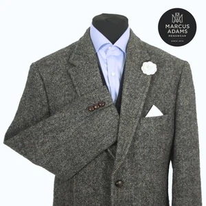 Harris Tweed Jacket Blazer 44S Herringbone Weave BARUTTI EDITION Hacking Sports - Picture 1 of 12