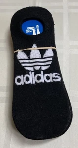 Adidas Originals Unisex Light No Show Socks 6 Pairs Black / White Logo NWOT - Picture 1 of 7