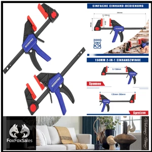 Einhandzwingen 2 Stück | Spannweite 150mm | Dehnbereich 285mm - Bild 1 von 9