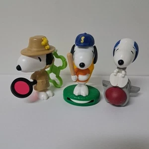 2018 Lote De 3 McDonald's Peanuts Snoopy Happy Meal Figura Juguetes Llavero  - Imagen 1 de 7