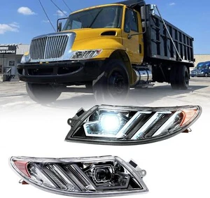 Pair LH+RH LED Headlights Assembly Fit for International Durastar 2002-2018 - Foto 1 di 6