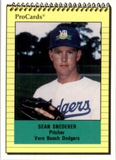 1991 Vero Beach Dodgers ProCards #773 Sean Snedeker