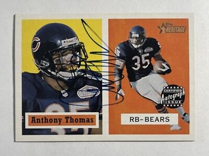 2002 Topps Heritage Real One Autographs Anthony Thomas #HRAT Chicago Bears (1)