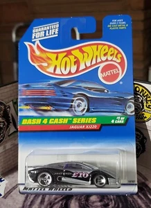 👓Hot Wheels 1998 #721🏁Jaguar XJ220 Silver⭐Chrome 3-Spoke Wh Dash 4 Cash Series - Picture 1 of 7