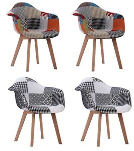 Patchwork TUB Armchair Dining Chair WOOD & Eiffel Scandinavian