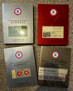 Switzerland Stamp Postal History Specialized Auction Corinphila Sale Set of 4 - Picture 1 of 3
