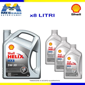 8 Litros Shell Helix HX8 5W30 Ect Aceite Motor VW 504.00 507.00 Audi BMW - Imagen 1 de 5