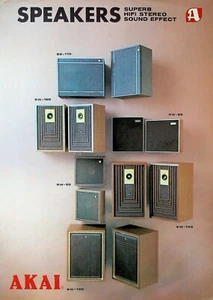 Akai Altoparlanti Superbo HiFi Stereo Effetto Sonoro Foglio Pubblicità Anni 70 - Foto 1 di 2