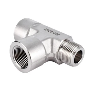FITOK 316 SS Male Street Tee 3/4" FNPT x MNPT x FNPT 5100 psi, SS-PST-NS12 - Picture 1 of 3