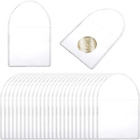 Cobee 50 Pcs Pocket Coin Sleeves Holders,2 Inch Plastic Pocket Coin Flips Clear