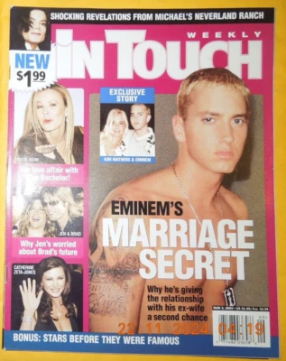 EMINEM & KIM MATHERS in touch MICHAEL JACKSON Jen brad BRITNEY SPEARS Ashton - Image 1 of 4
