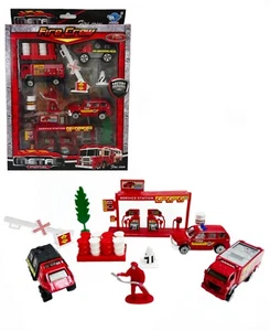 BIG DADDY 10 Piece Mini Fire Fighting Trucks and Cars Accessories Playset - Picture 1 of 5