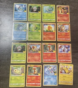 2021 Pokémon TCG Lot Of 16 McDonalds 25th Anniversary Promo Non Holos Pikachu - Picture 1 of 2