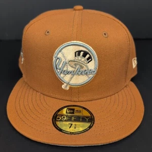 NEW ERA 5950 59FIFTY NEW YORK YANKEES 7-5/8 SIDE PATCH THROWBACK CAP - Picture 1 of 5