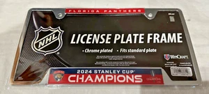 Florida Panthers METAL CHROME LICENSE PLATE FRAME 2024-25 STANLEY CUP CHAMPIONS - Bild 1 von 3