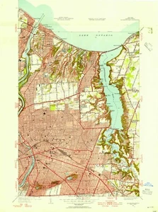 Rochester East, NY - 1952 Topographic Map | Vintage USGS Print | Historic NY Map - Picture 1 of 1
