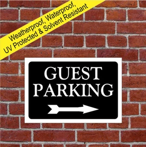 Guest parking with an arrow sign 1990 Hotel, Pub, Guest-house and B&B Waterproof - Picture 1 of 4