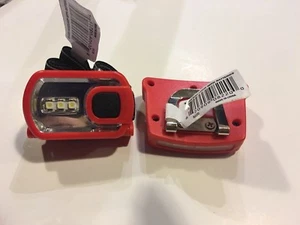 2 Red LED Lights for Extra lighting for Tasks 1 head lamp 1 clip light NEW  - Picture 1 of 2