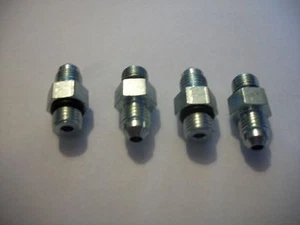 FMR BRAKE FITTINGS AN -4 X 7/16" O-RING ADAPTORS, 4 PACK, LARGE GM CALIPERS - Picture 1 of 2