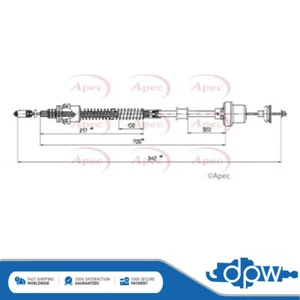 Se adapta a MG ZR 2001-2005 Rover 25 2003-2005 1.1 1.4 1.6 cable de embrague DPW UUC000040 - Imagen 1 de 2