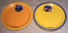 Lot Deux Assiettes Disney  Esso Diamètre 19cm Baloo/Pinocchio Jaune Orange