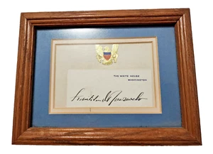 Franklin D. Roosevelt - Signed Autographed "FDR" Signature - Framed Authograph - Picture 1 of 2