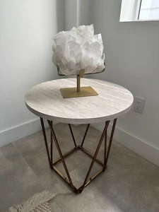 Steve Silver Coffee Table Set Faux Marble Top Wood Off-White/Champagne (3-Piece) - Picture 1 of 5