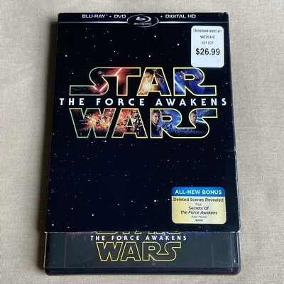 Star Wars Episode VII: The Force Awakens (7) (Blu-ray, DVD 2016 w/ Slipcover) + - Image 1 of 4