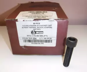 50 Brighton M12-1,75 x 50 mm Cabezal de toma parcialmente roscado Tornillo 12,9 - Imagen 1 de 3