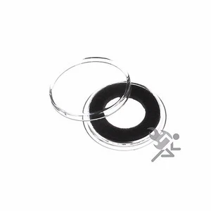 Half Dimes Münzkapseln, Air-Tite Halter 15 mm schwarzer Ring, 10er Pack - Bild 1 von 2