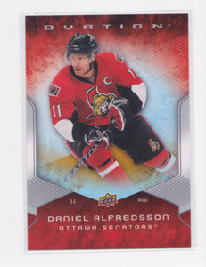2008-09 UD OVATION JUMBO 4X6 CARD DANIEL ALFREDSSON #HL10 OTTAWA SENATORS